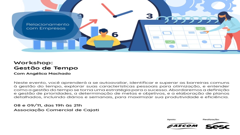 Notícia: Workshop Gestão Tempo