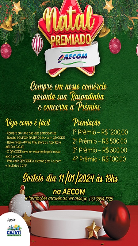 Notícia: Campanha  Natal Premiado Compre em Cajati